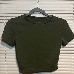 Wild Fable Dark Green Crop Top